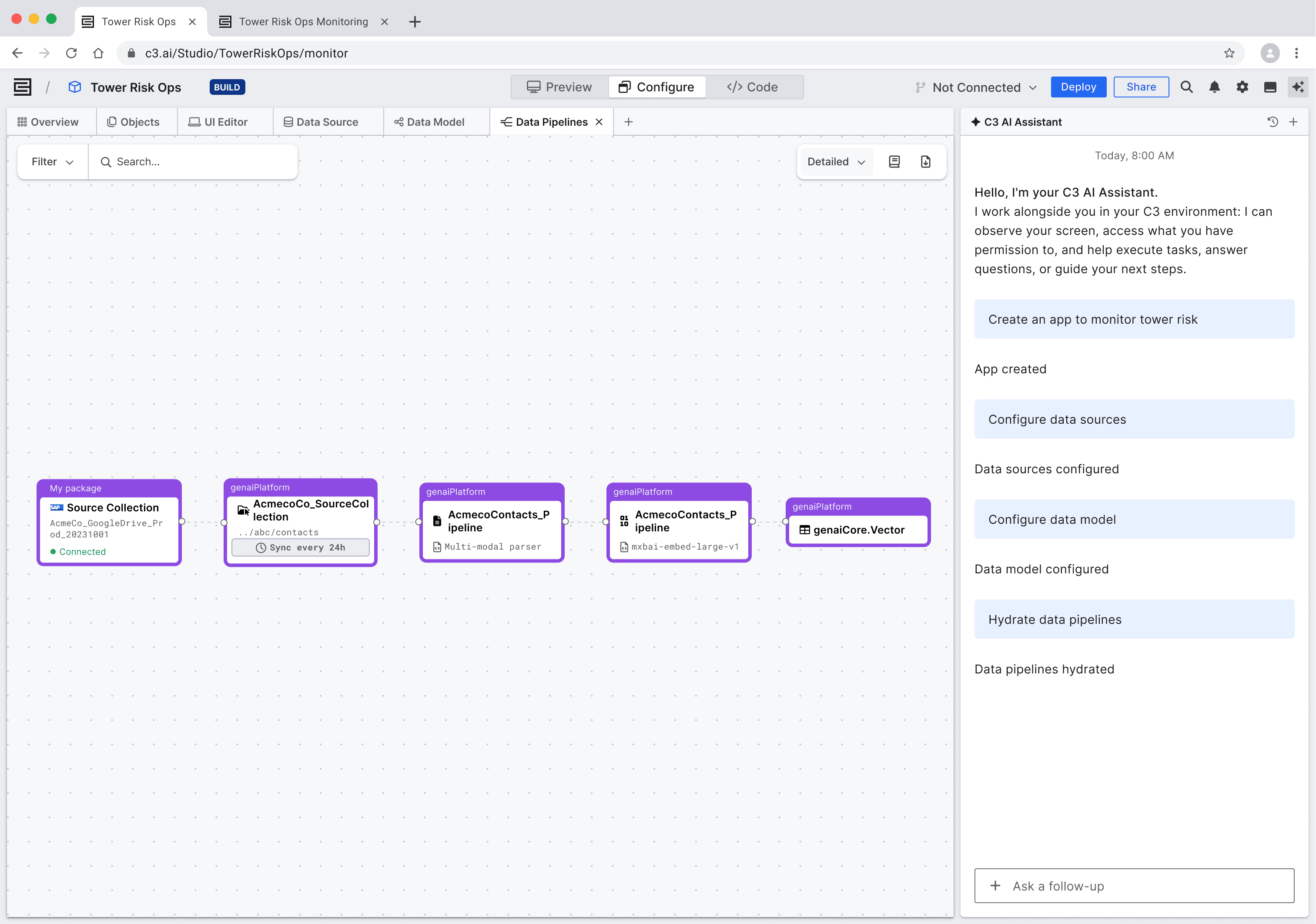 Genesis App Hydrate Data2 Configure Pipelines