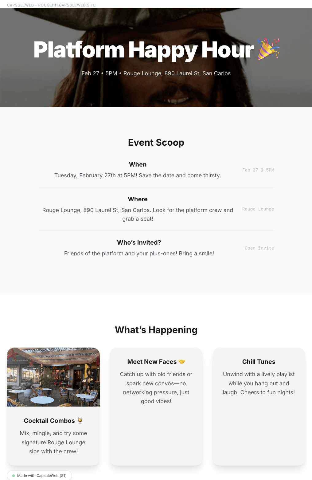 Site live at your custom URL